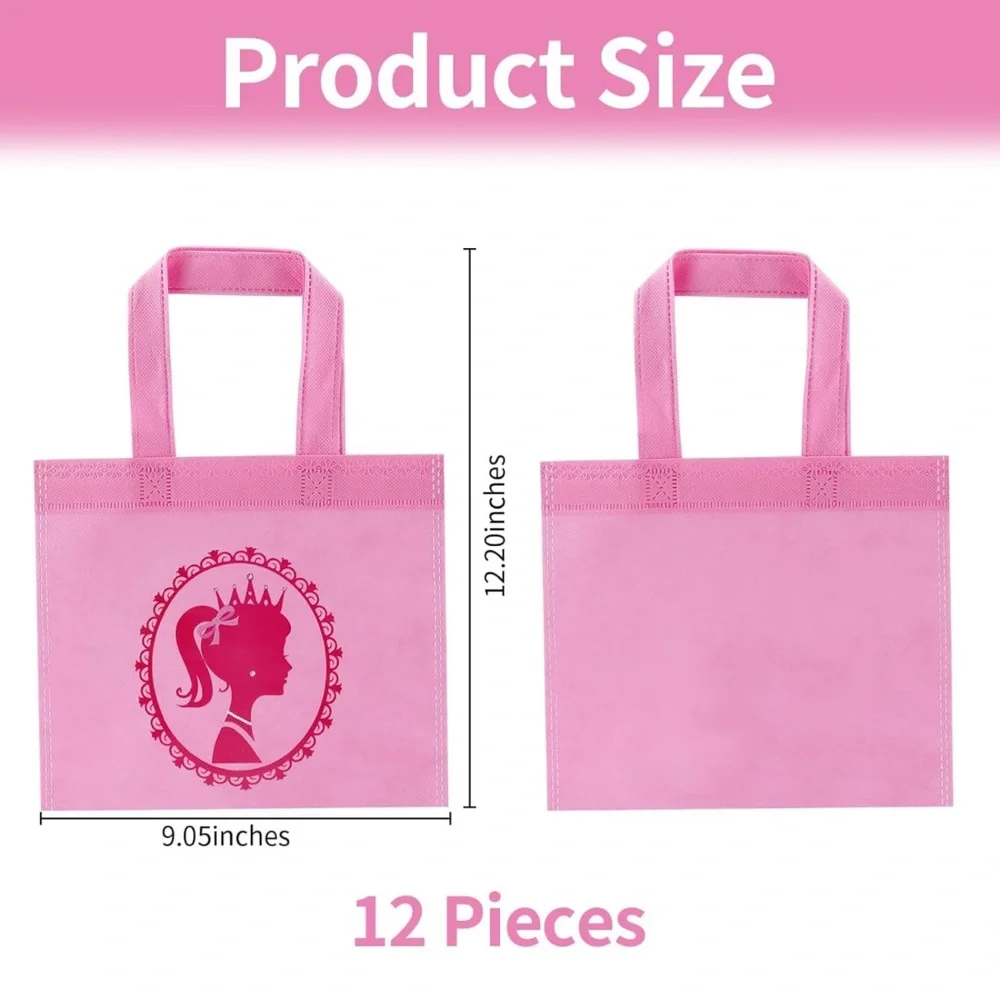 Pieces Pink Girls Party Favor Treat Bags Hot Pink Princess Gift‎ Bags Candy Bags